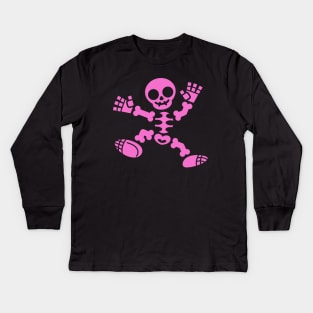 Skeleton Jig - Pink Edition Kids Long Sleeve T-Shirt